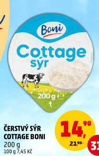 ČERSTVÝ SÝR COTTAGE BONI, 200 g