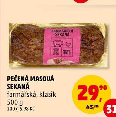 PEČENÁ MASOVÁ SEKANÁ farmářská, 500 g 