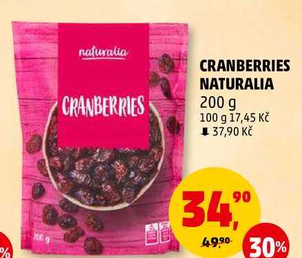 CRANBERRIES NATURALIA, 200 g