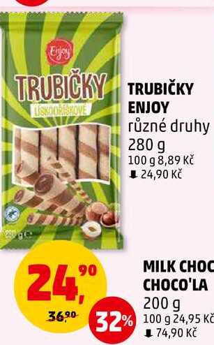 TRUBIČKY LISKOORISKOVE ENJOY různé druhy, 280 g 