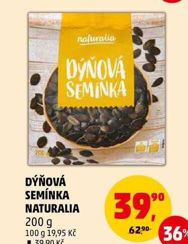 DÝŇOVÁ SEMÍNKA NATURALIA, 200 g 