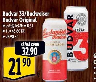 Budvar 33, 0,5 l