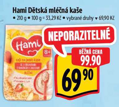 Hami Dětská mléčná kaše, 210 g