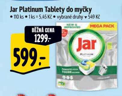 Jar Platinum Tablety do myčky, 110 ks