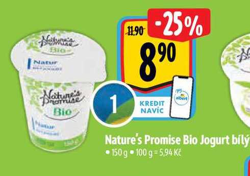 Nature's Promise Bio Jogurt bílý, 150 g   