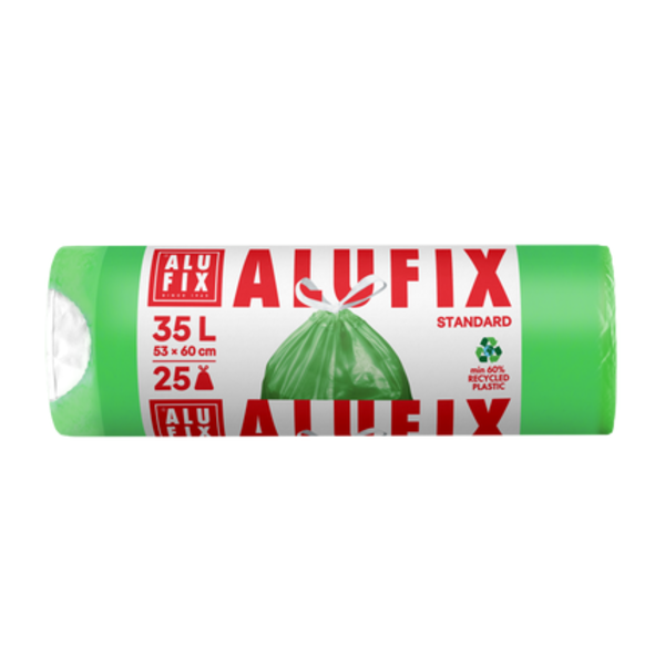 Alufix Pytle na odpadky zatahovací 35 l, 25 ks, HDPE  zelené