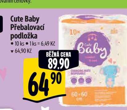  Cute Baby Přebalovací podložka  10 ks 