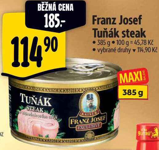 Franz Josef Tuňák steak, 385 g