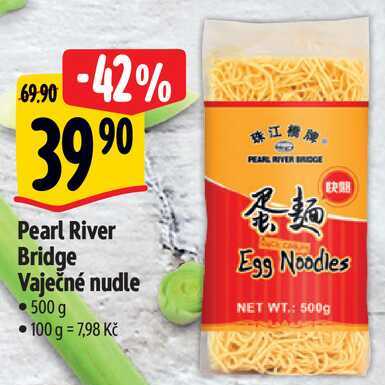 Pearl River Bridge Vaječné nudle, 500 g 