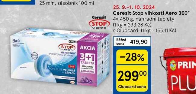 Ceresit Stop Vlhkosti Aero 360° náhradní tablety, 4 x 450g