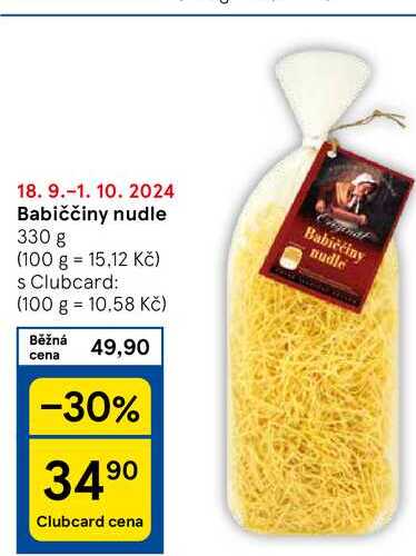 Babiččiny těstoviny 330g, vybrané druhy