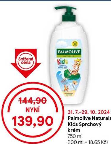 Palmolive Naturals Kids Sprchový krém, 750 ml