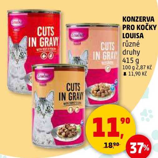 KONZERVA PRO KOČKY LOUISA CUTS různé druhy, 415 g