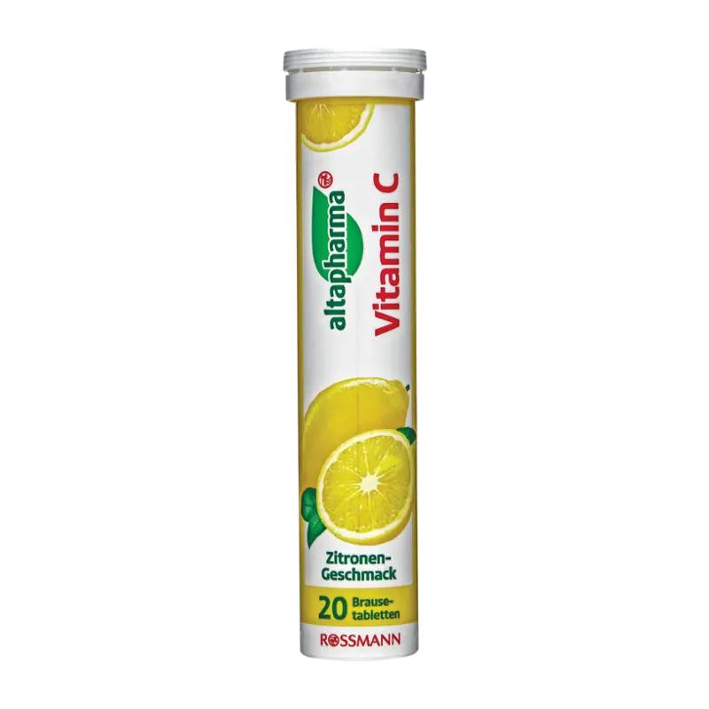 altapharma Šumivé tablety s vitaminem C, citron, doplněk stravy, 20 ks