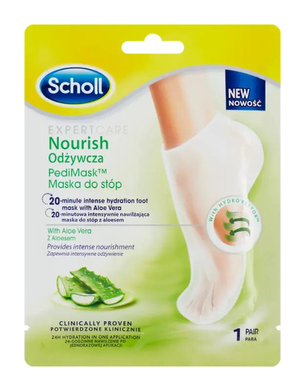 Scholl Vyživující maska na nohy Expert Care PediMask™ s aloe vera, 1 ks