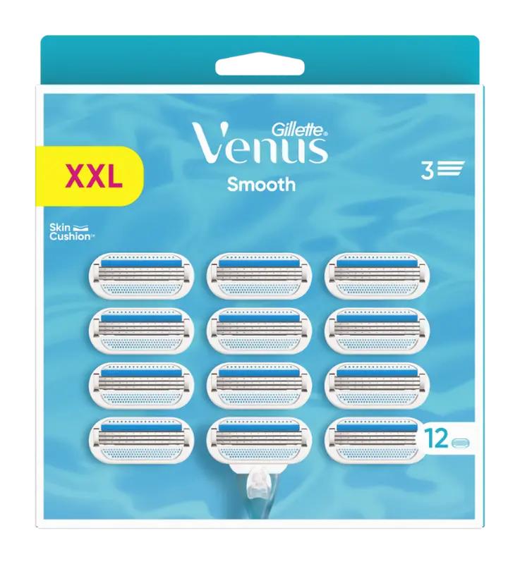 Gillette Náhradní holicí hlavice Venus Smooth Value Pack, 12 ks