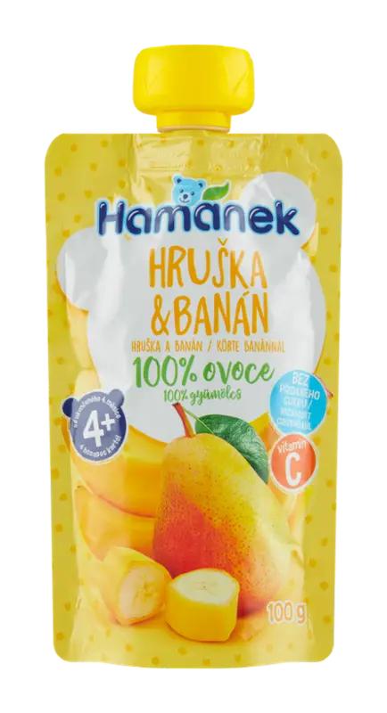 Hamánek Ovocná kapsička hruška, banán, 100 g