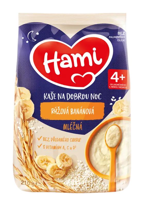 Hami Mléčná rýžová kaše na dobrou noc banánová, 210 g