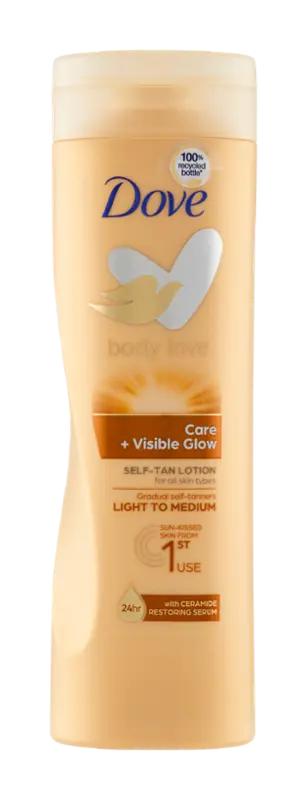 Dove Samoopalovací tělové mléko Care&Visible Glow Fair-Medium, 250 ml