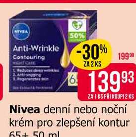 Nivea denní nebo noční krém pro zlepšení kontur 65+ 50 ml 