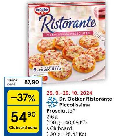 Dr. Oetker Ristorante Piccolissima Prosciutto, 216 g 