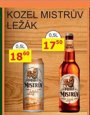 Velkopopovický Kozel Mistrův ležák 0,5l 0.5l plech