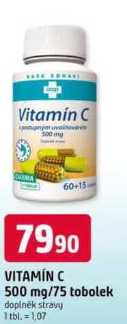 VITAMÍN C 500 mg/75 tobolek