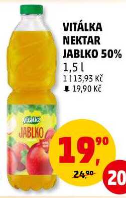 VITÁLKA NEKTAR JABLKO 50%, 1,5 l