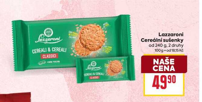 Lazzaroni Cereální sušenky od 240 g v akci