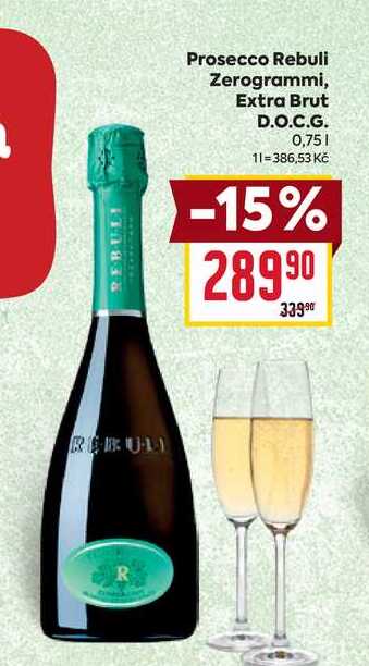 Prosecco Rebuli Zerogrammi, Extra Brut D.O.C.G. 0,75l