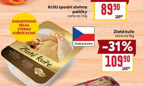 Zlaté kuře cena za 1kg 