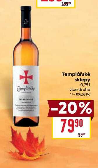 Templářské sklepy 0,75l