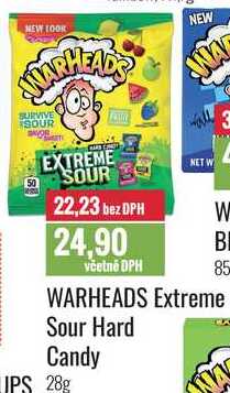 WARHEADS Extreme Sour Hard Candy IPS 28g 