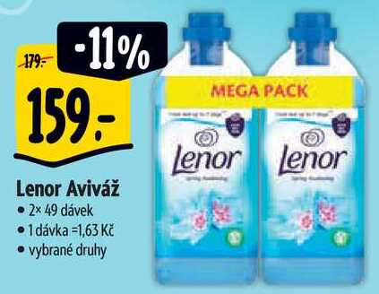 Lenor Aviváž, 2x 49 dávek