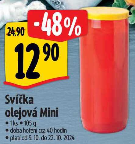 Svíčka olejová Mini, 105 g 