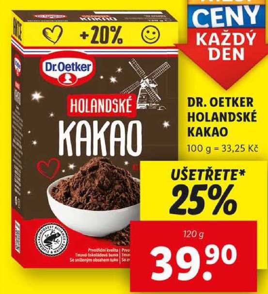 DR. OETKER HOLANDSKÉ KAKAO, 120 g