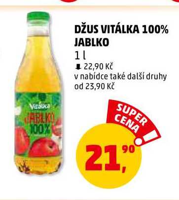 DŽUS VITÁLKA 100% JABLKO, 1 l