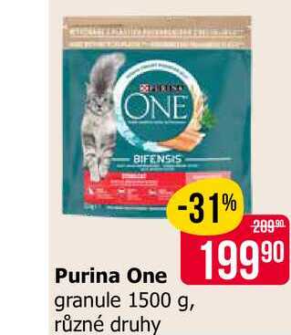 Purina One granule 1500 g, různé druhy 