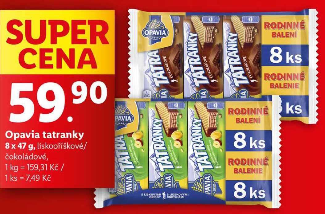 Opavia tatranky, 8x 47 g