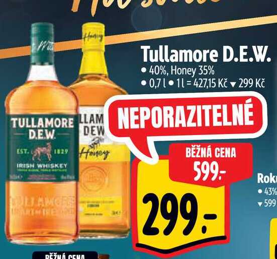 Tullamore D.E.W. • 40%, Honey 35% 0,7 l