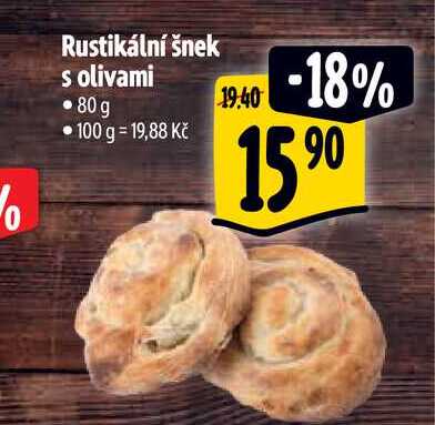 Rustikální šnek s olivami 80 g 