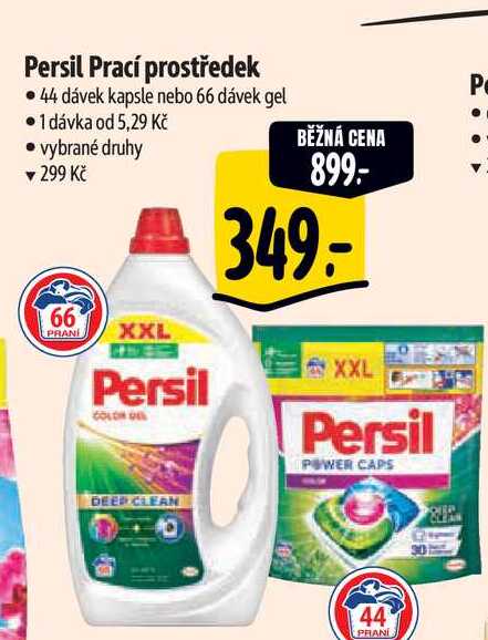 Persil Prací prostředek  44 dávek kapsle nebo 66 dávek gel 