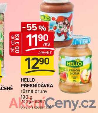 HELLO PŘESNÍDÁVKA různé druhy 190 g 