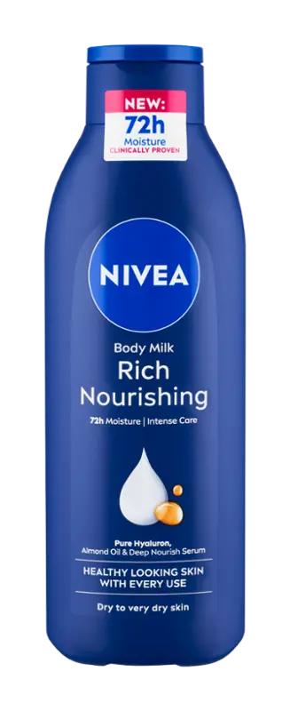 NIVEA Výživné tělové mléko Body Milk Rich Nourishing, 250 ml