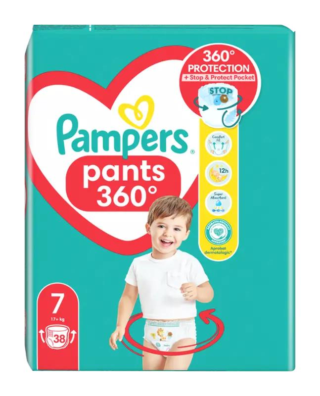 Pampers Plenkové kalhotky Jumbo Pack 17 kg+ vel. 7, 38 ks