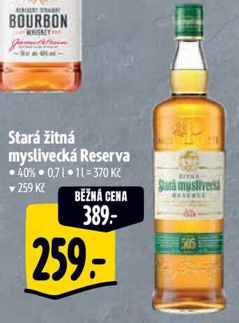 Stará žitná myslivecká Reserva, 0,7 l