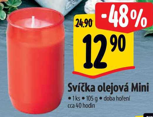 Svíčka olejová Mini, 105 g