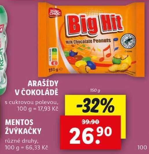 ARAŠÍDY V ČOKOLÁDĚ, 150 g