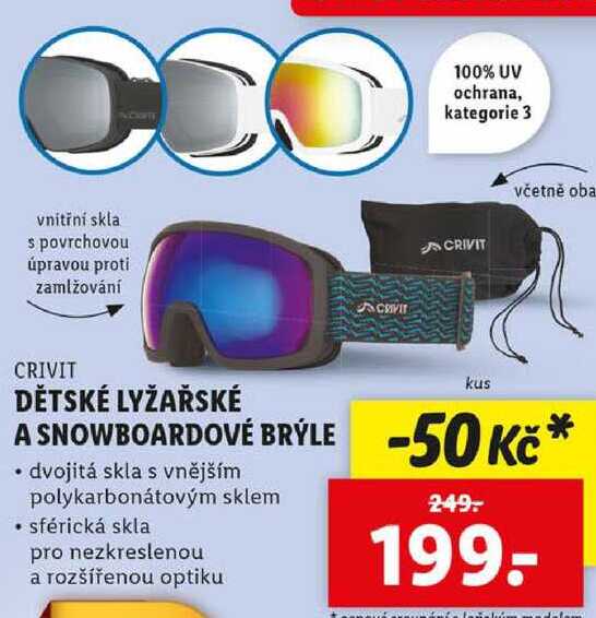 DĚTSKÉ LYŽAŘSKÉ A SNOWBOARDOVÉ BRÝLE