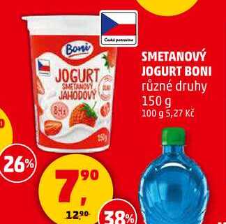 SMETANOVÝ JOGURT BONI, 150 g